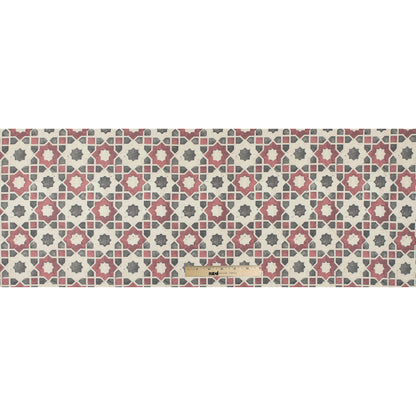 Rose/Green/Yellow Geometric Floral Outdoor Canvas - Full