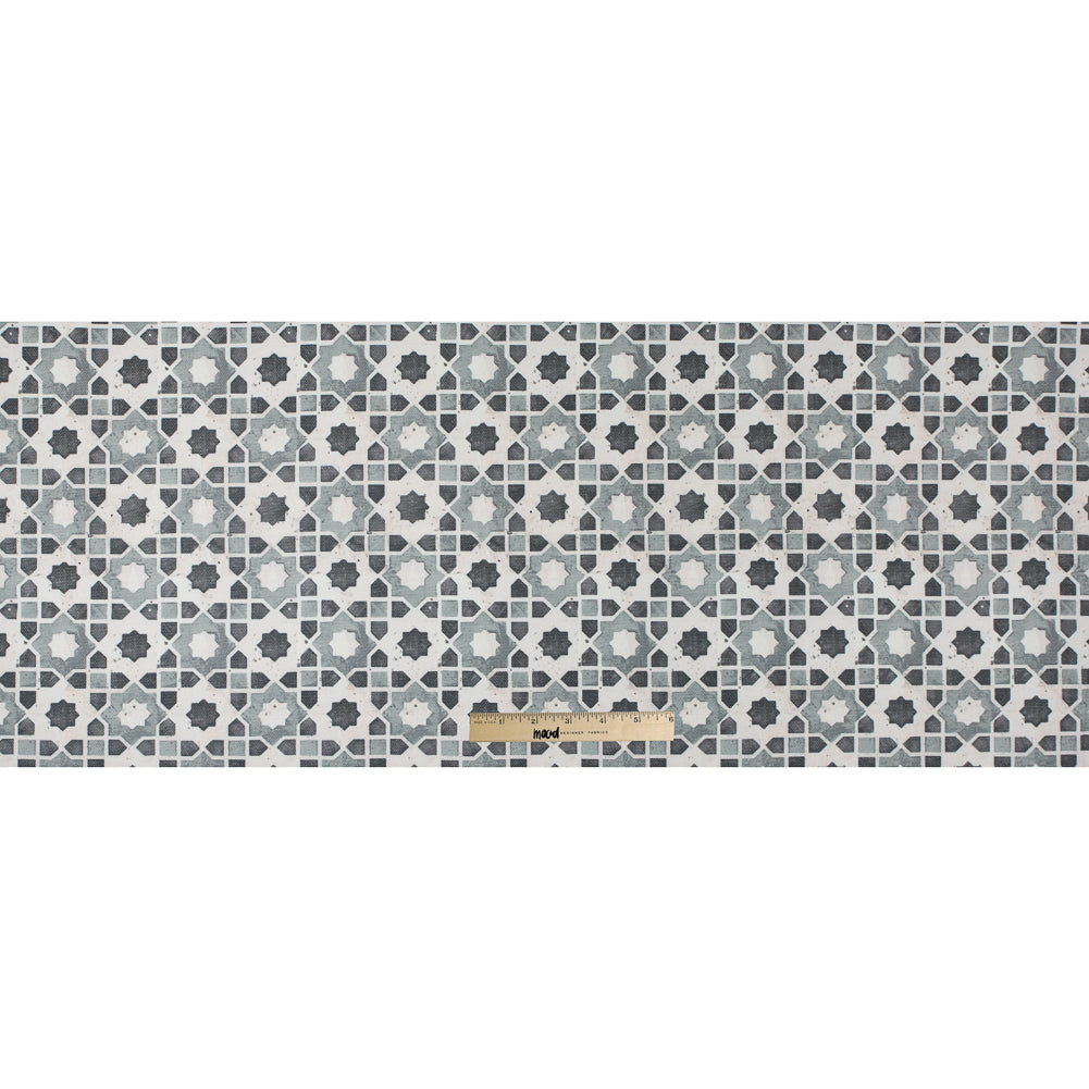 Stone Geometric Floral Outdoor Canvas - Full