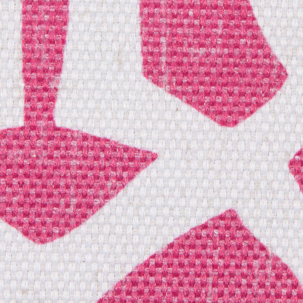 Pink Lattice Outdoor Polyester Canvas - Detail