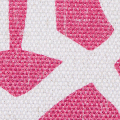 Pink Lattice Outdoor Polyester Canvas - Detail