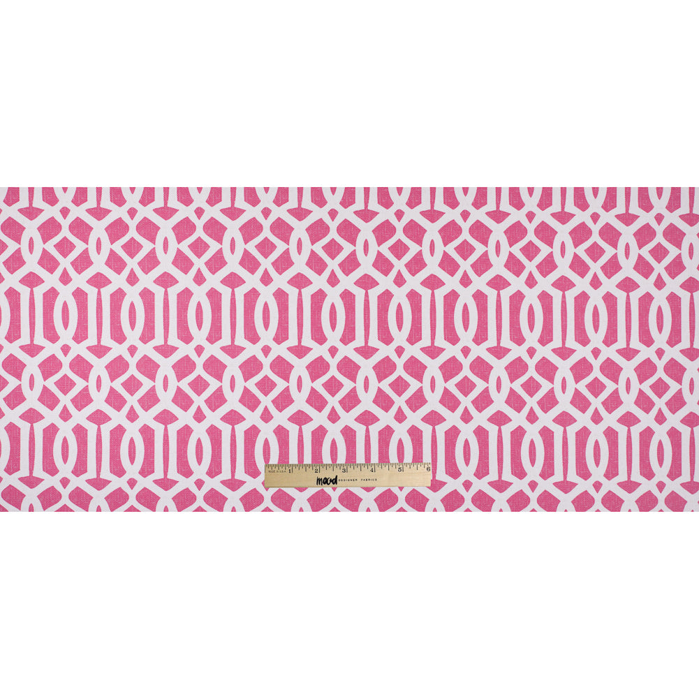 Pink Lattice Outdoor Polyester Canvas - Full