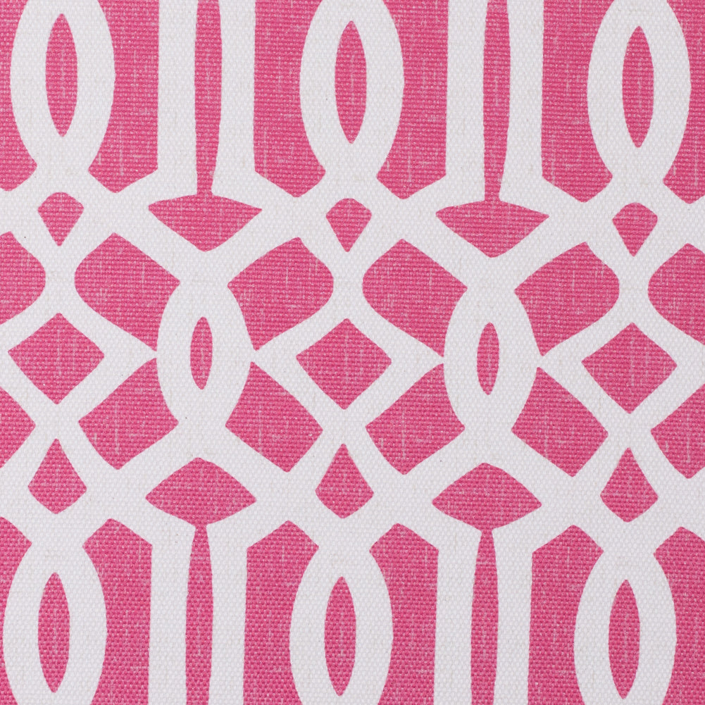 Pink Lattice Outdoor Polyester Canvas