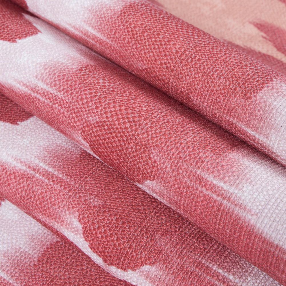 Rust Abstract Printed Upholstery Canvas Folded