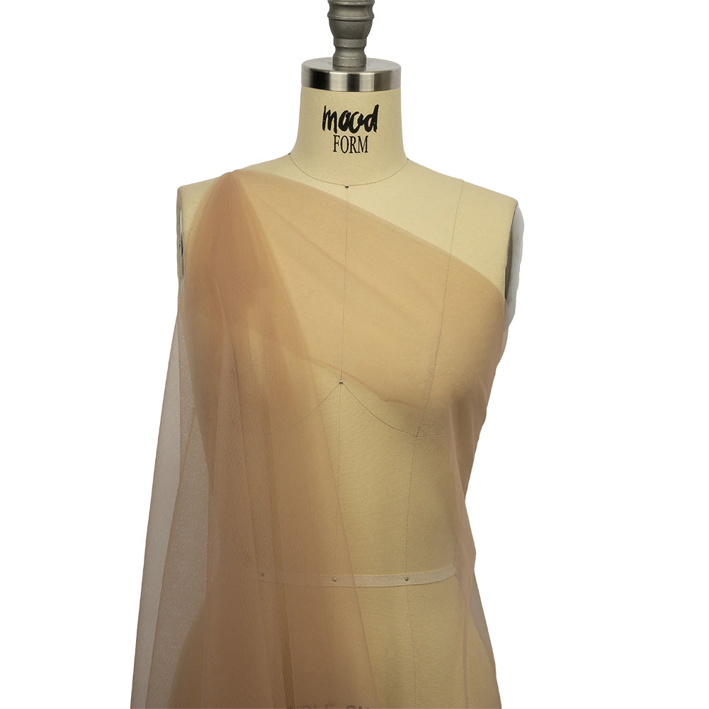 Leonardo Mocha Soft Nylon Tulle - Detail
