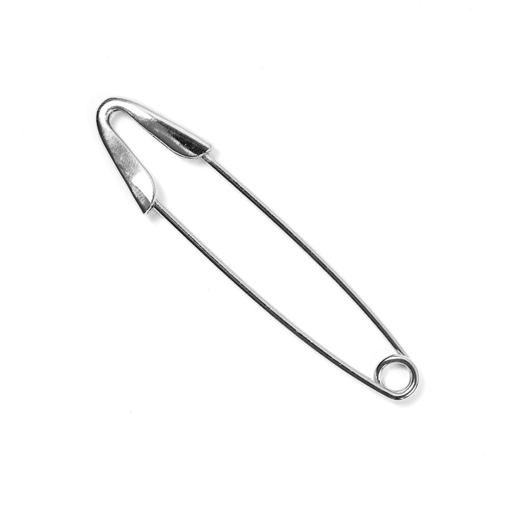 Italian Silver Metal Safety Pin - 3.75"