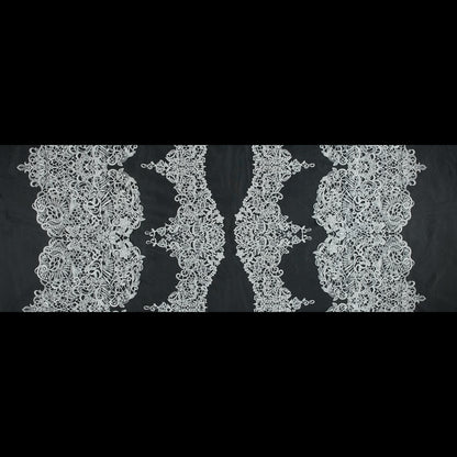 Off-White Floral Embroidered Lace - Full