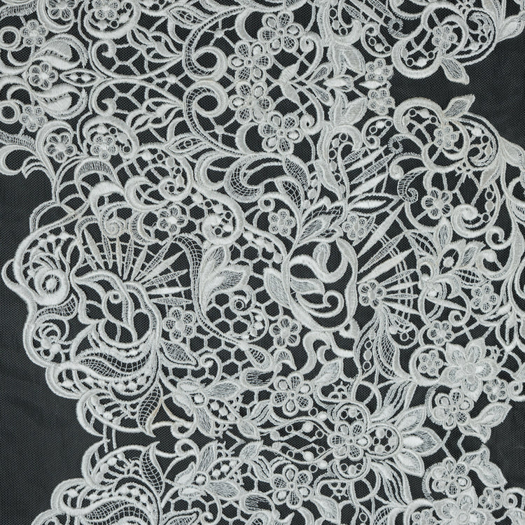 template--25130090922057__main-Off-White Floral Embroidered Lace