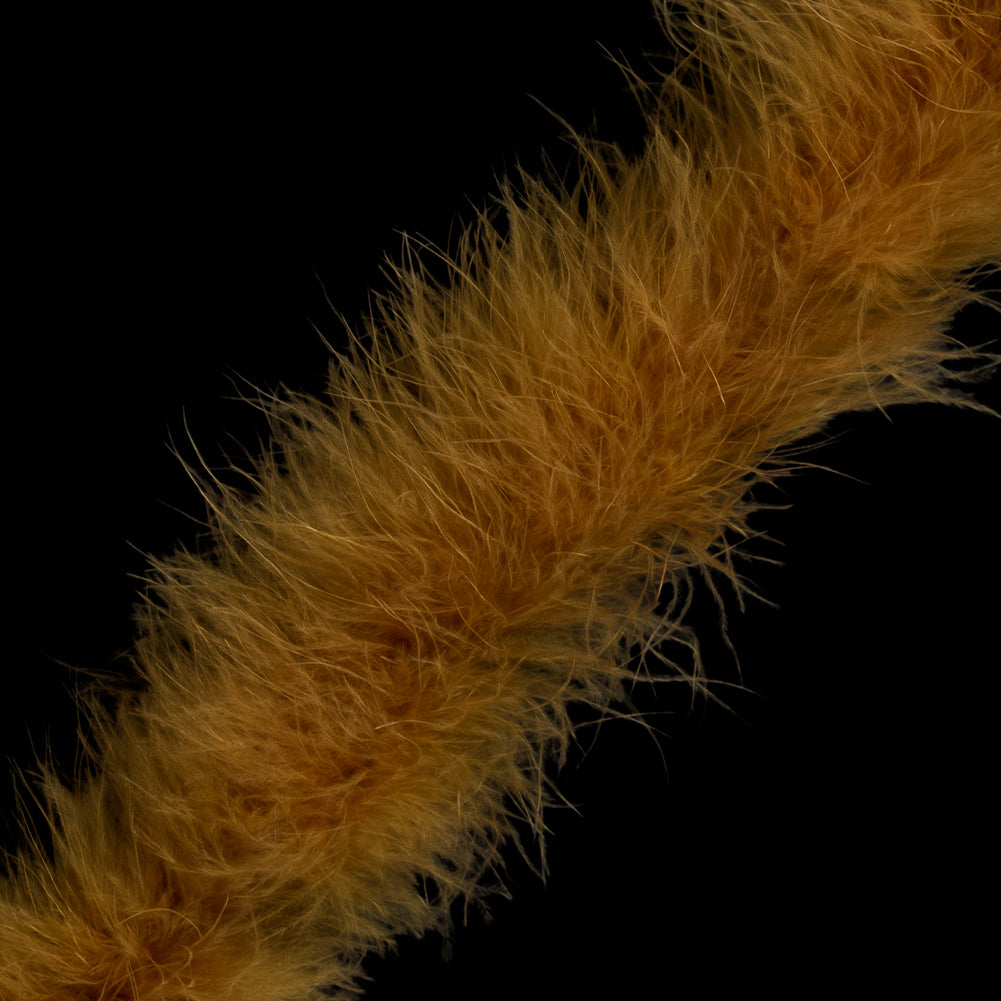 Orange Marabou Feather Scarf - Detail
