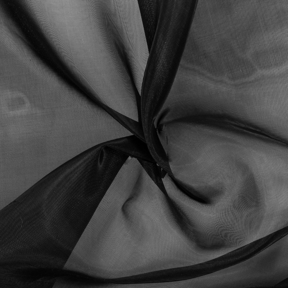 Black Stiff Polyester Organdy