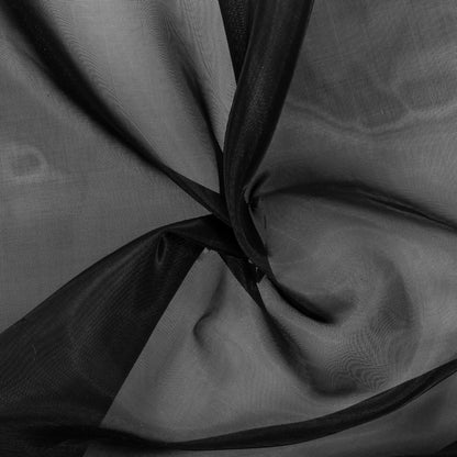 Black Stiff Polyester Organdy
