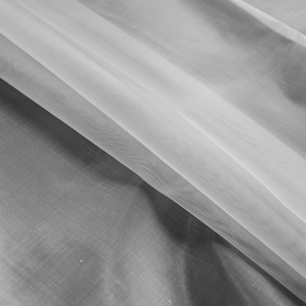 White Stiff Polyester Organdy - Detail