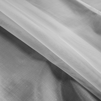 White Stiff Polyester Organdy - Detail