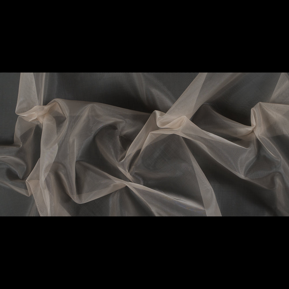 Light Peach Stiff Polyester Organdy - Folded