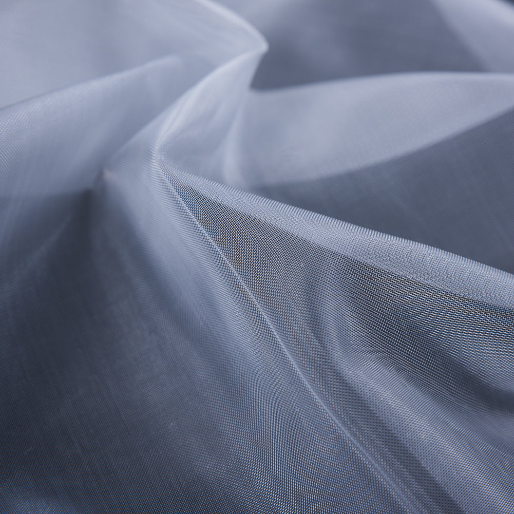 Blue Gray Stiff Polyester Organdy - Full