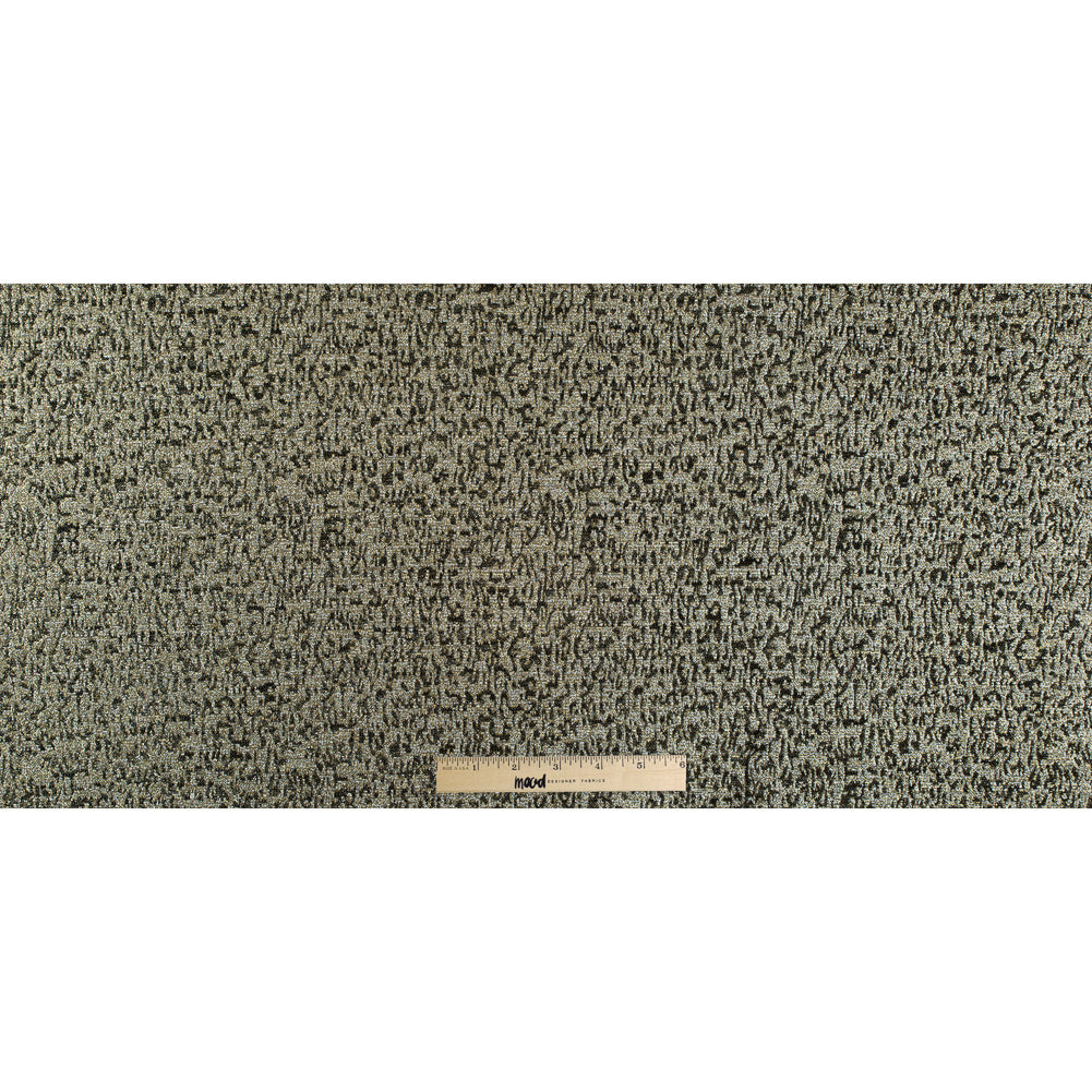 Metallic Gold and Black Abstract Jacquard Folded