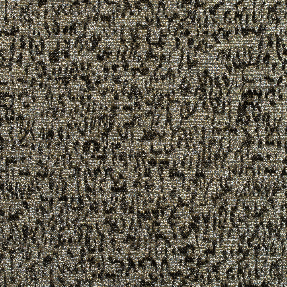 Metallic Gold and Black Abstract Jacquard