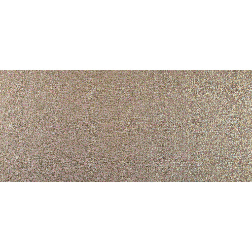 Metallic Gold and Pink Abstract Jacquard - Folded