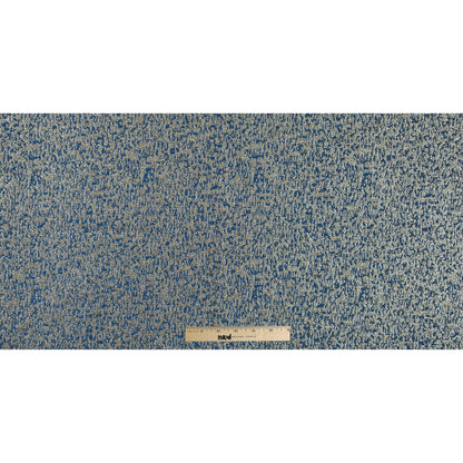 Metallic Gold and Blue Abstract Jacquard Folded