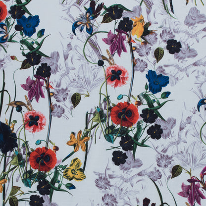 Colorful Flowers Digitally Printed on a Premium Mikado/Twill