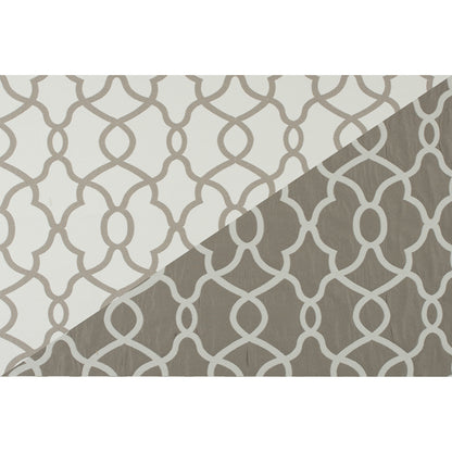 Stone and Off-White Classically Woven Twill Full