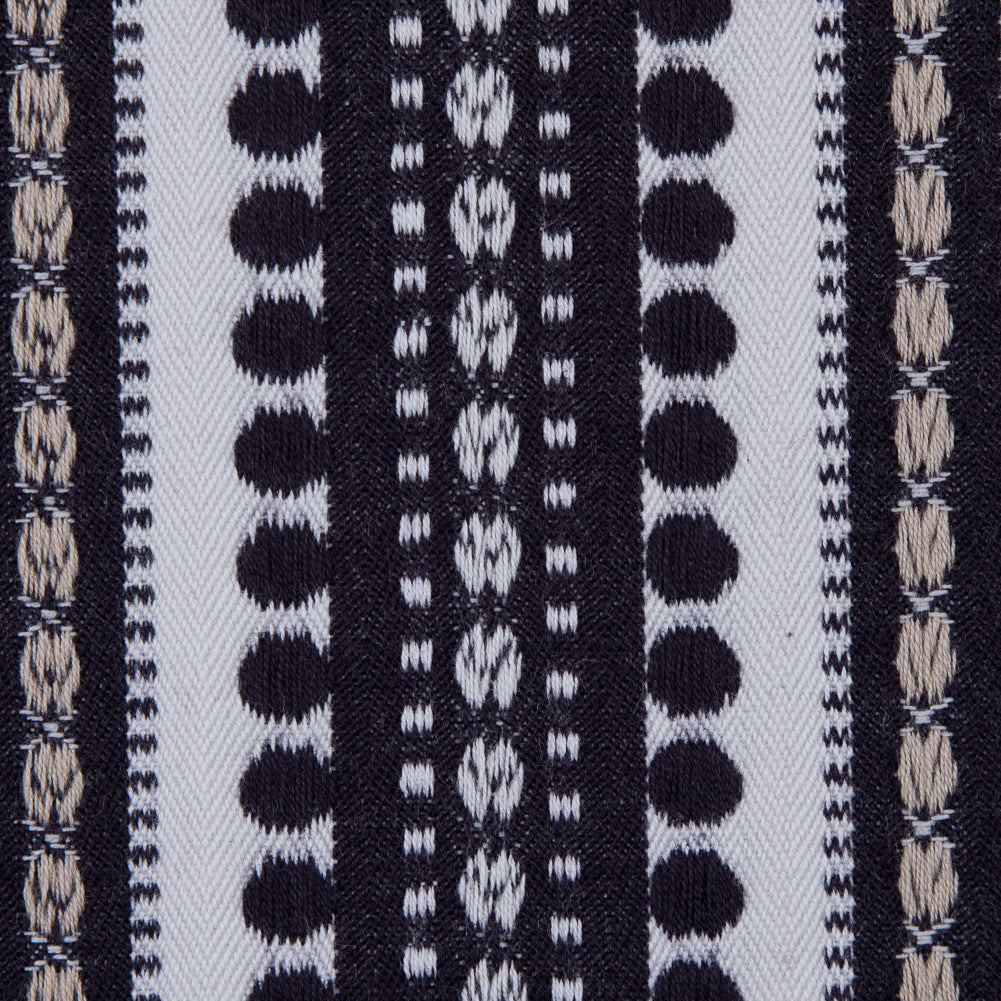 Onyx Tribal Striped Cotton Woven - Detail
