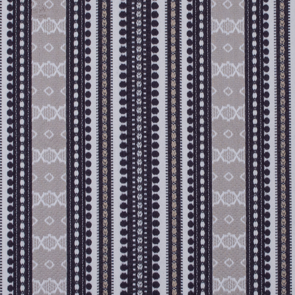 Onyx Tribal Striped Cotton Woven