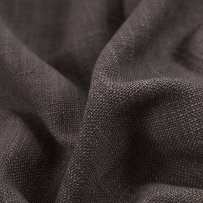 Cocoa Polyester-Linen Blend Detail