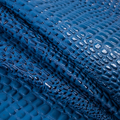 Blue Crocodile Vinyl Folded