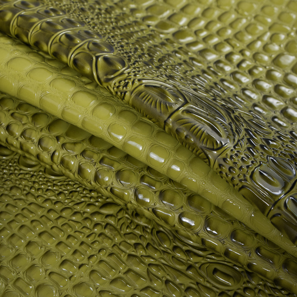 Green Crocodile Vinyl - Folded