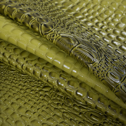 Green Crocodile Vinyl - Folded