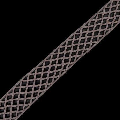 Light Gray Criss Cross Chenille Trim - 2
