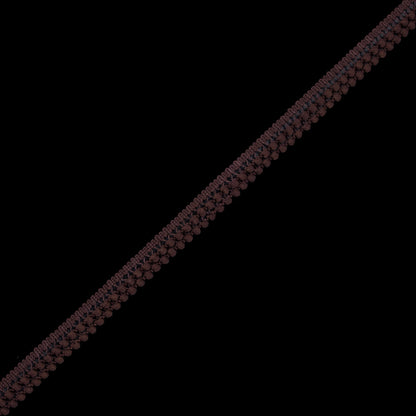 Brown Two Row Mini Pom Pom Trim