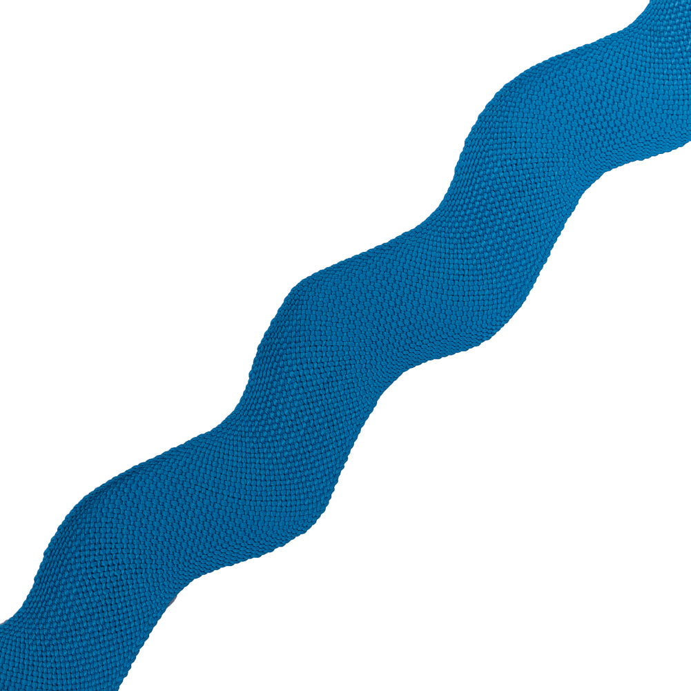 Bright Blue Woven Jumbo Ric Rac - 2
