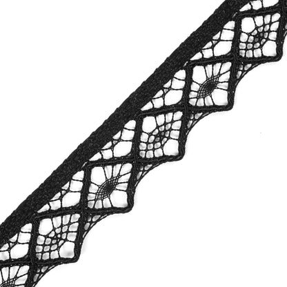 Black Corded Crochet Trim - 1 - Detail