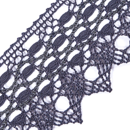 Gray Crochet Lace Trimming - 2.75 - Detail