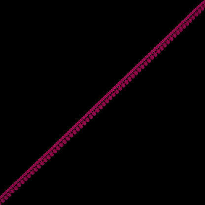 Fuchsia Single Row Mini Pom Pom Trim