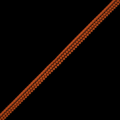 Orange Two Row Mini Pom Pom Trim