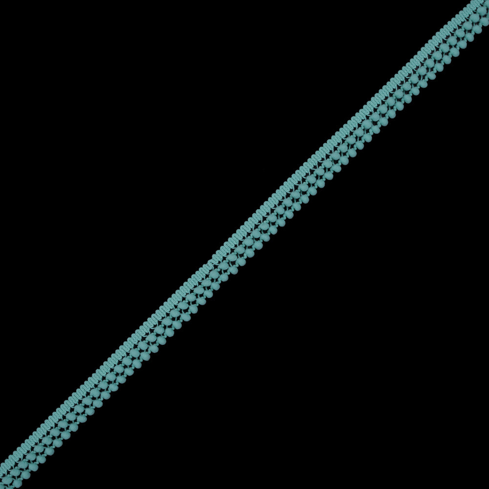 Seafoam Two Row Mini Pom Pom Trim