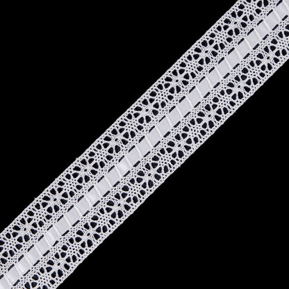 Ivory Crochet Trim with Ribbon Detail- 2