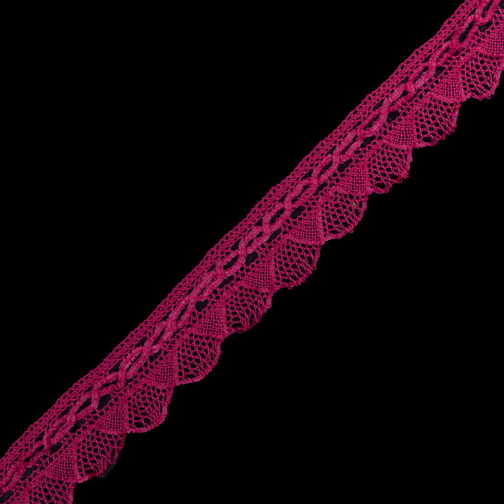 Fuchsia Crochet Chenille Trim - 1.5
