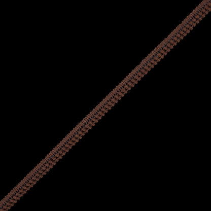 Brown Two Row Mini Pom Pom Trim