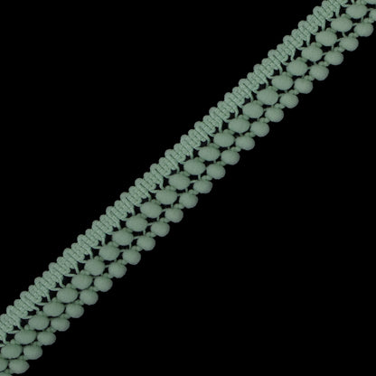Light Mint Two Row Mini Pom Pom Trim Detail