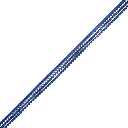 Navy Two Row Mini Pom Pom Trim