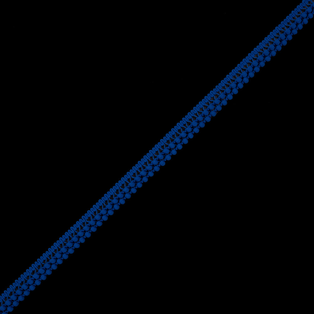 Royal Blue Two Row Mini Pom Pom Trim