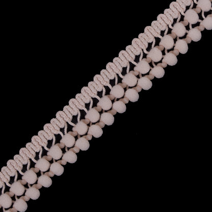 Light Blush Two Row Mini Pom Pom Trim - Detail