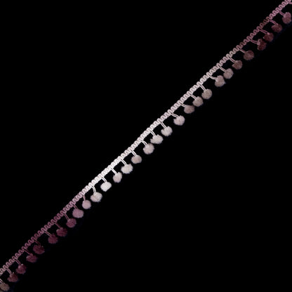 Mauve Ombre Pom Pom Trim - 0.375"