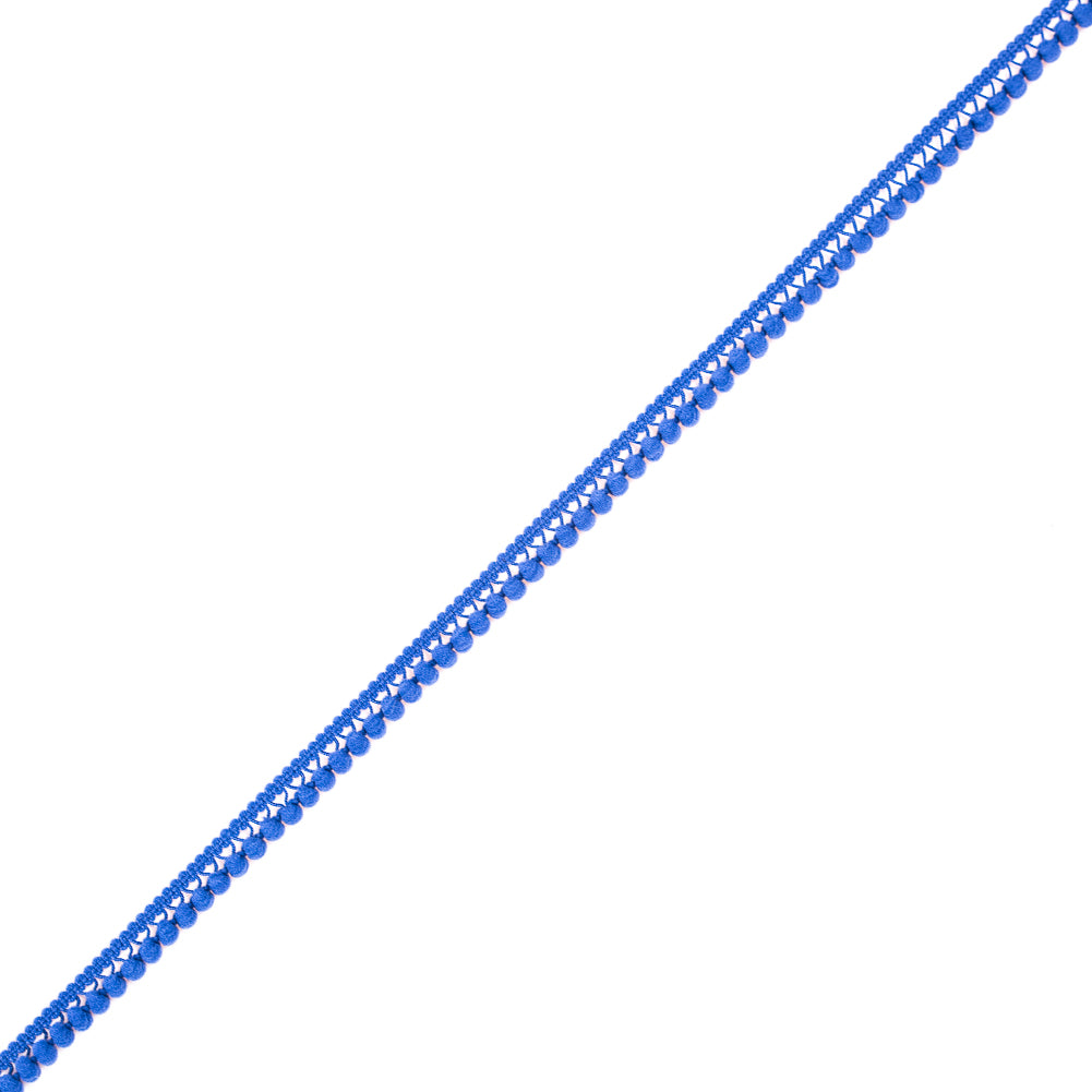 European Deep Royal Blue Single Row Mini Pom Pom Trim