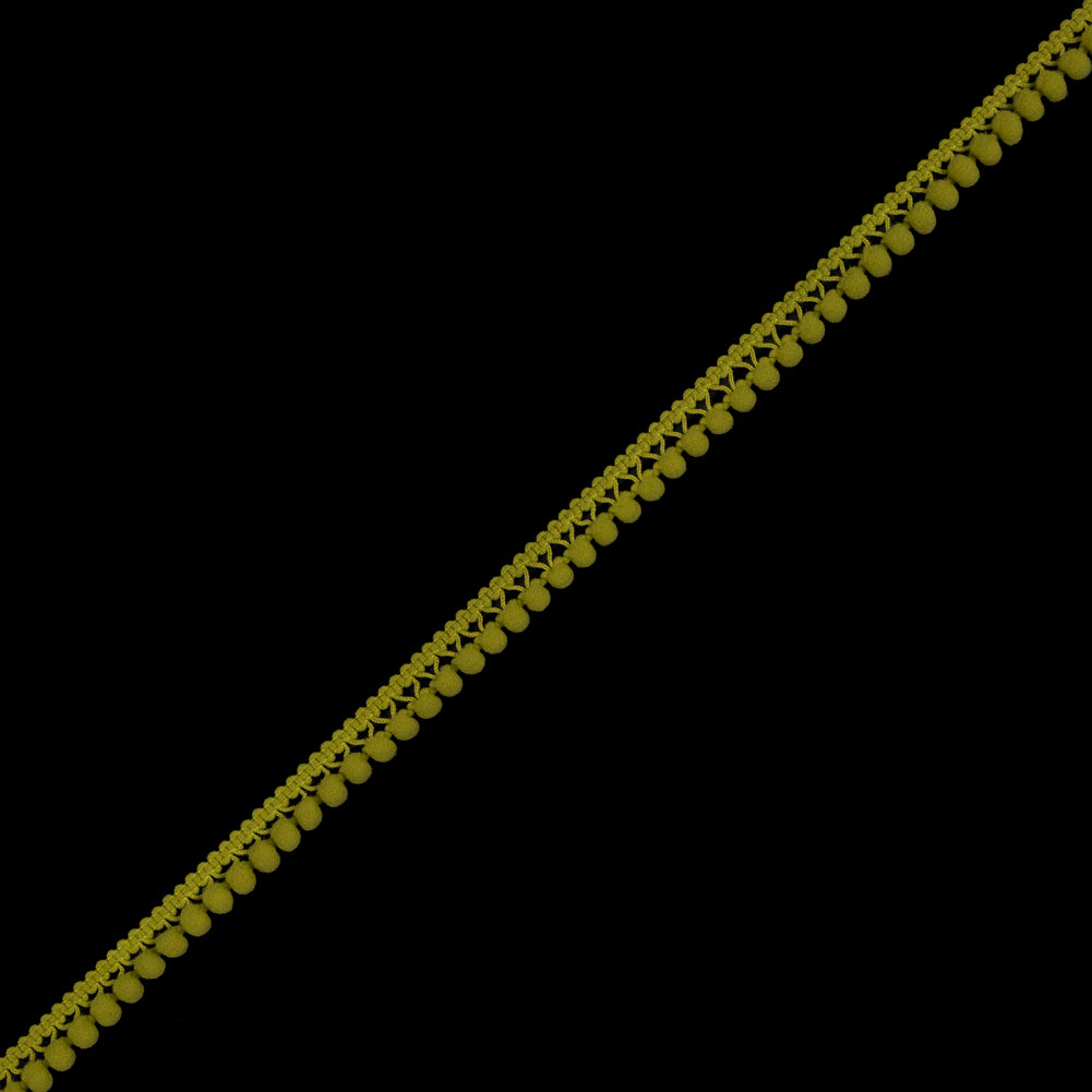 Chartreuse Single Row Mini Pom Pom Trim