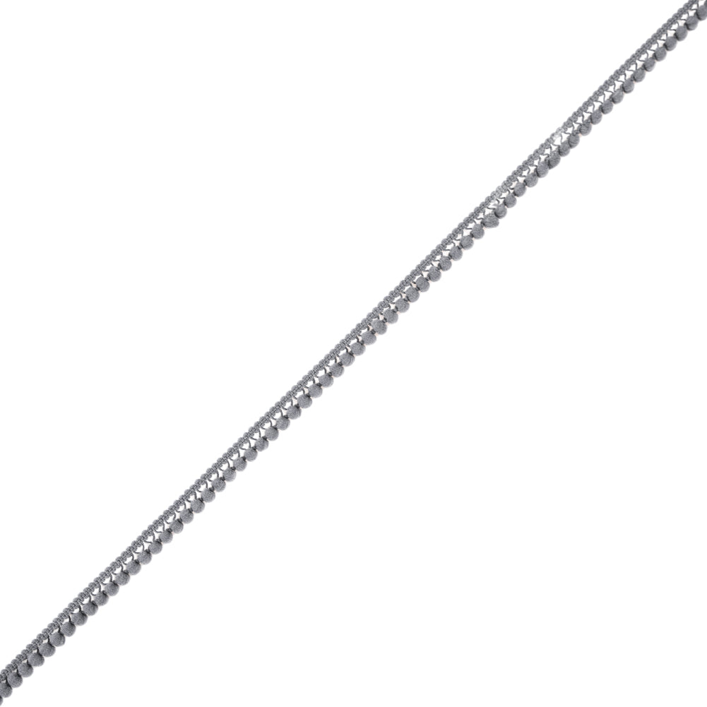 Dark Gray Single Row Mini Pom Pom Trim