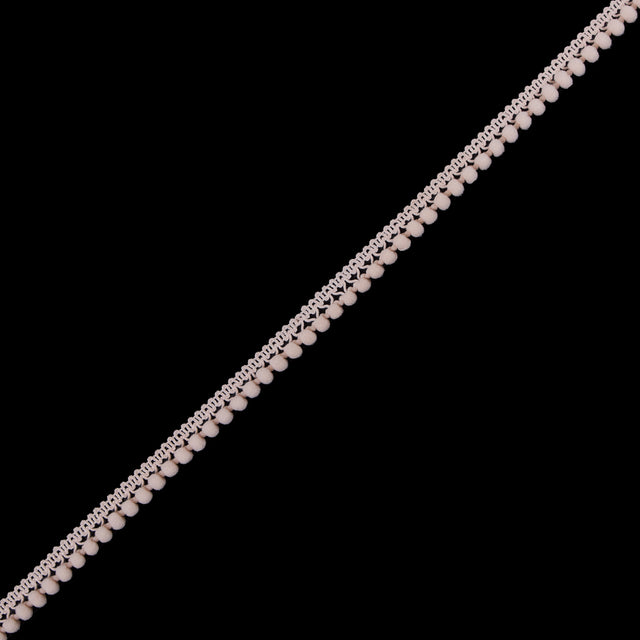 Flesh Single Row Mini Pom Pom Trim